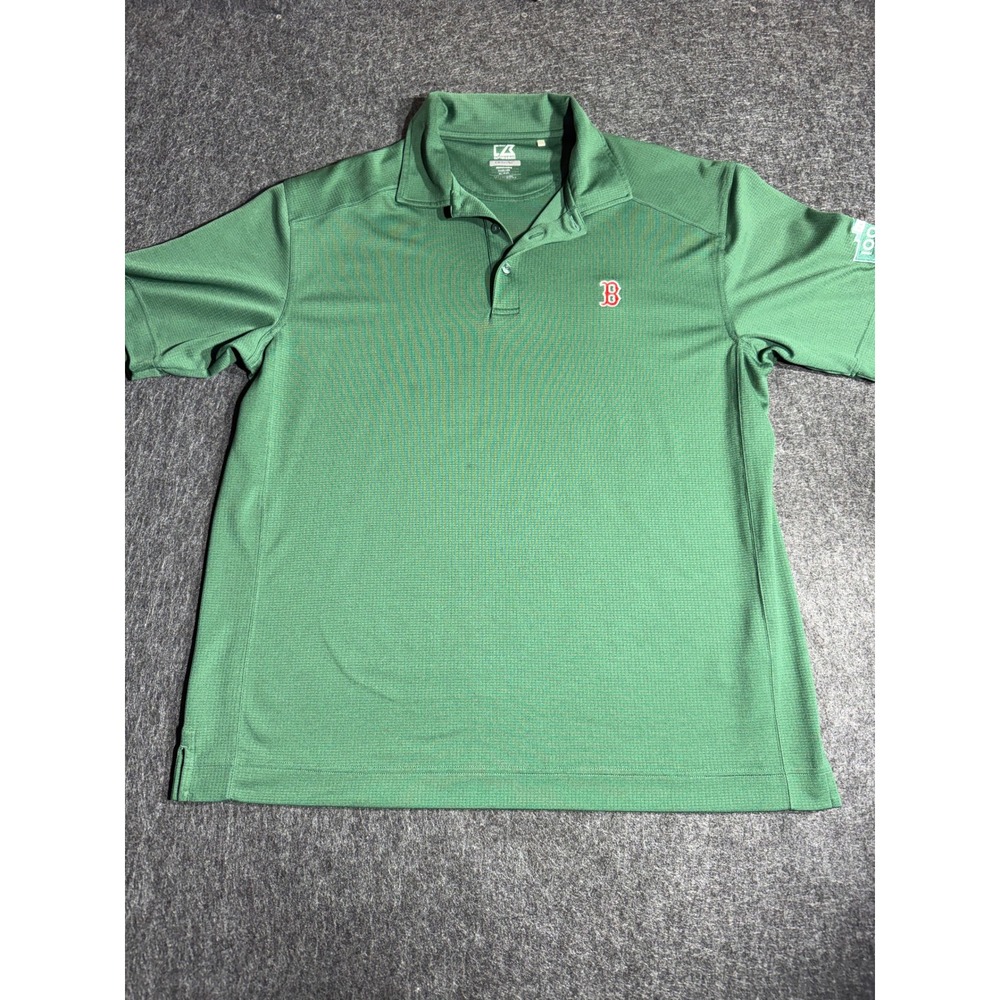 Cutter & Buck Boston Red Sox Fenway Park 100 Years Polo Shirt Mens L Green
